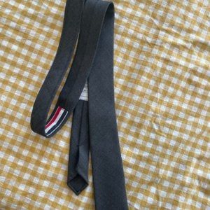 Thom Browne Super 120s Twill Necktie Grey